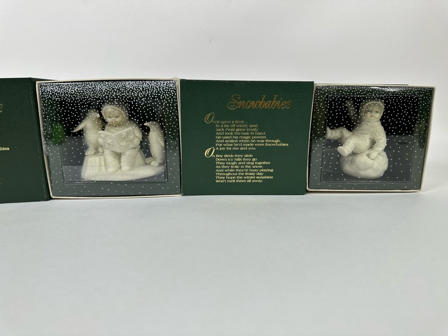 Last Minute Add - Pair Of Department 56 Winter Tales Of The Snowbabies Christmas Ornaments [Photo 3]