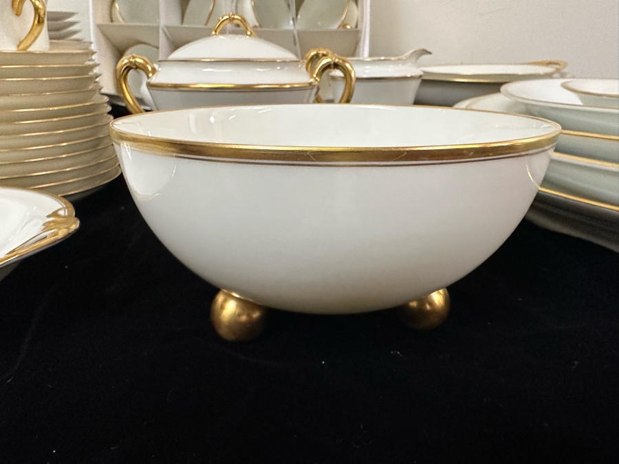 Last Minute Add - Elegant French Haviland Limoges Gold Rim China Set [Photo 5]