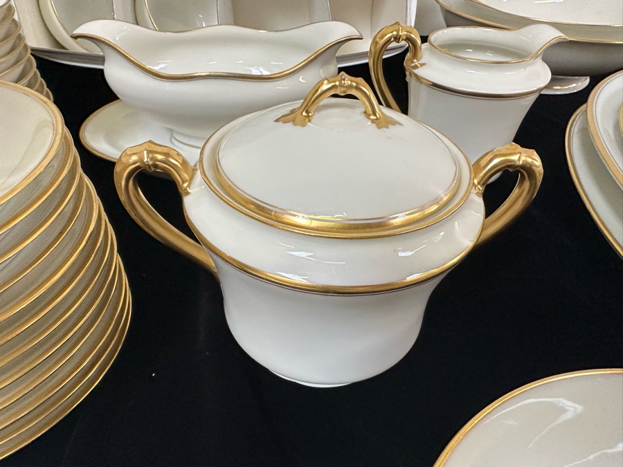 Last Minute Add - Elegant French Haviland Limoges Gold Rim China Set [Photo 7]