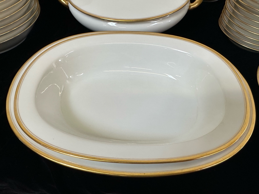 Last Minute Add - Elegant French Haviland Limoges Gold Rim China Set [Photo 10]