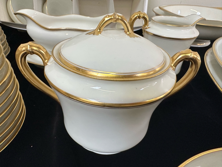 Last Minute Add - Elegant French Haviland Limoges Gold Rim China Set [Photo 17]