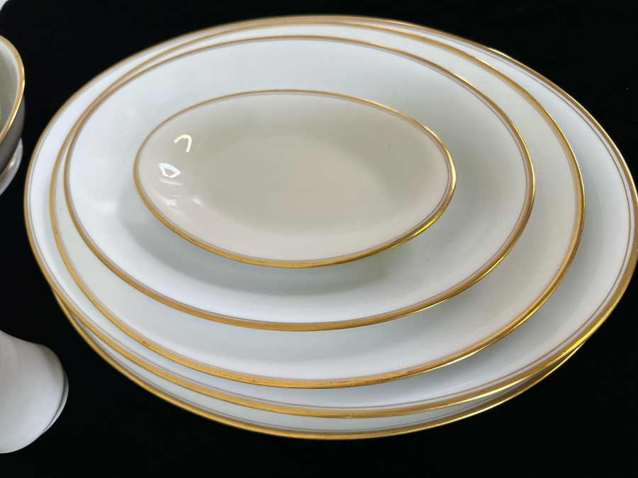 Last Minute Add - Elegant French Haviland Limoges Gold Rim China Set [Photo 14]