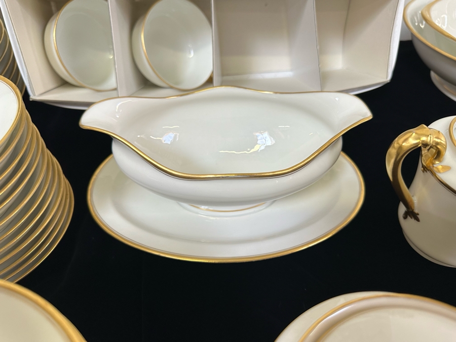 Last Minute Add - Elegant French Haviland Limoges Gold Rim China Set [Photo 8]