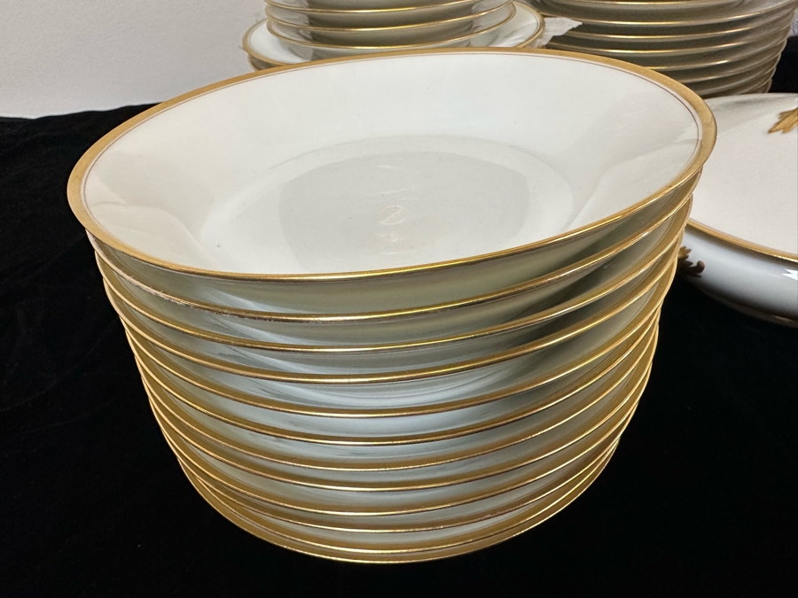 Last Minute Add - Elegant French Haviland Limoges Gold Rim China Set [Photo 11]