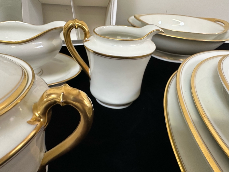 Last Minute Add - Elegant French Haviland Limoges Gold Rim China Set [Photo 18]