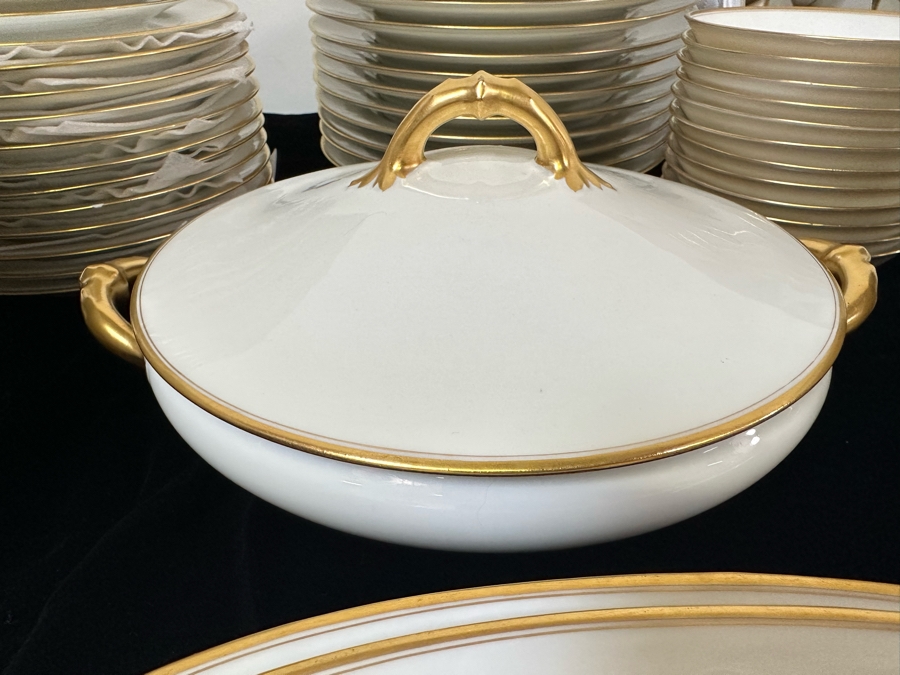 Last Minute Add - Elegant French Haviland Limoges Gold Rim China Set [Photo 9]