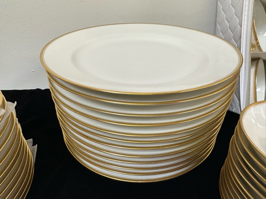 Last Minute Add - Elegant French Haviland Limoges Gold Rim China Set [Photo 13]