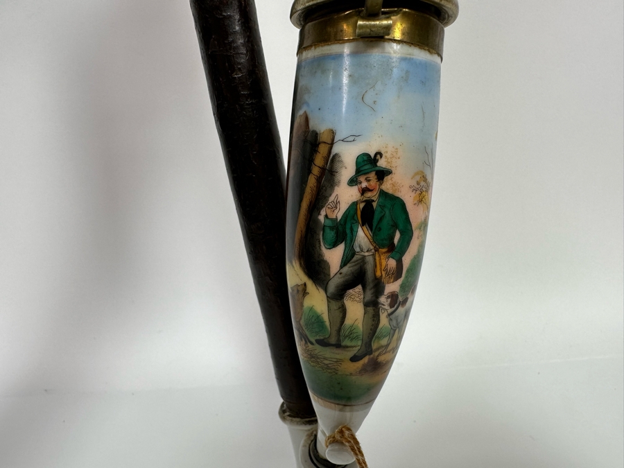 Last Minute Add - Vintage European German Long Porcelain Smoking Pipe [Photo 12]