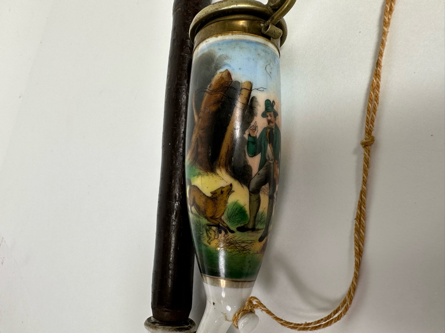 Last Minute Add - Vintage European German Long Porcelain Smoking Pipe [Photo 4]