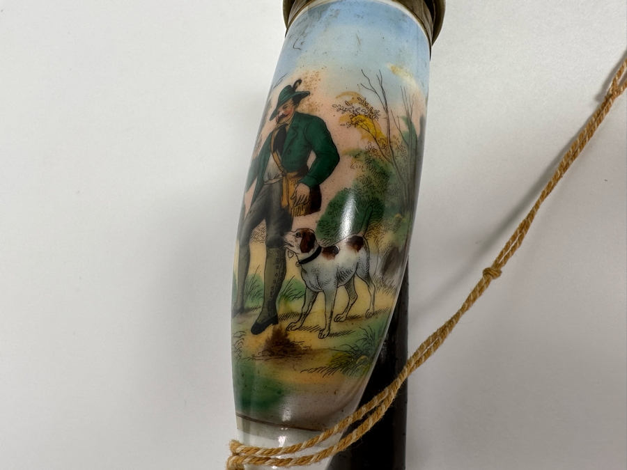 Last Minute Add - Vintage European German Long Porcelain Smoking Pipe [Photo 6]