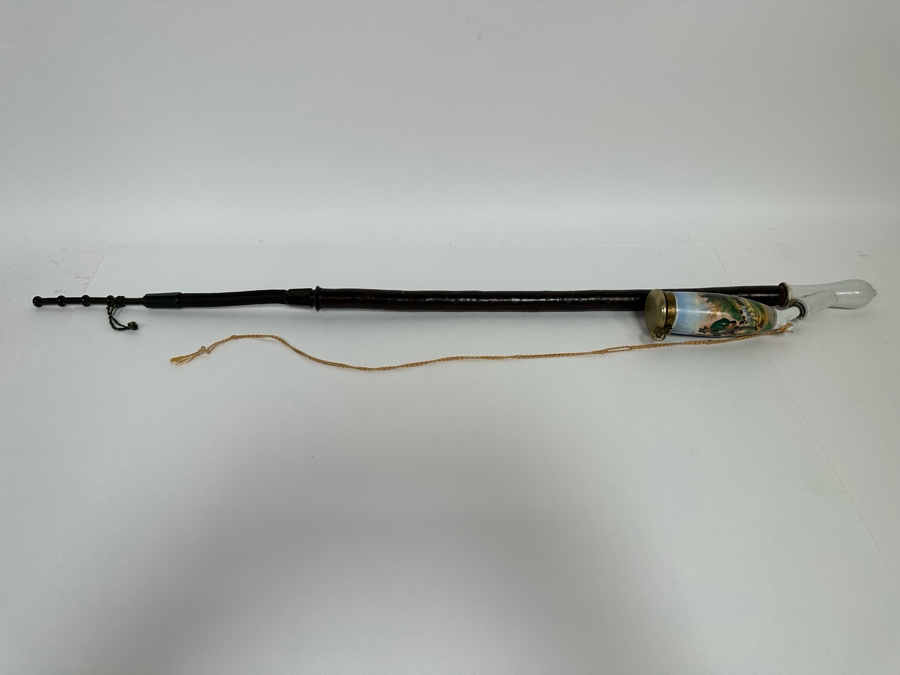 Last Minute Add - Vintage European German Long Porcelain Smoking Pipe [Photo 13]