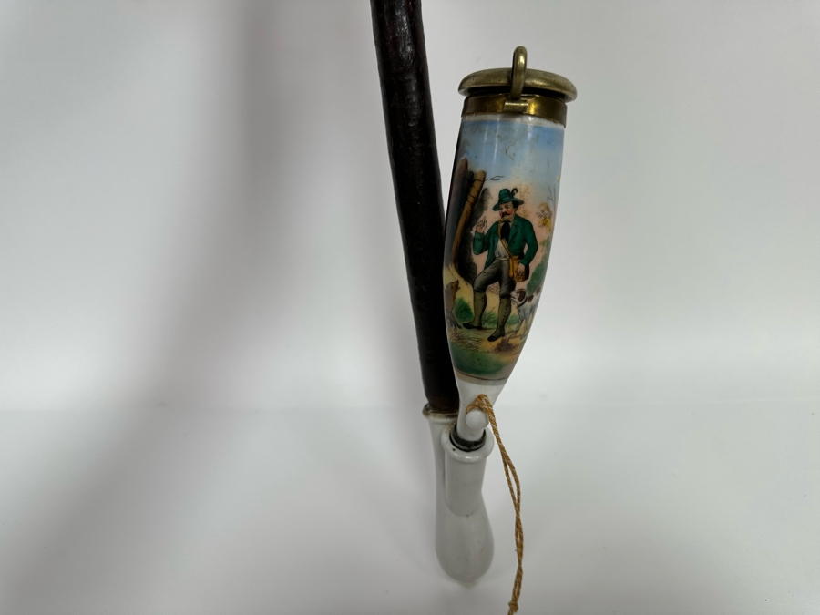 Last Minute Add - Vintage European German Long Porcelain Smoking Pipe [Photo 11]