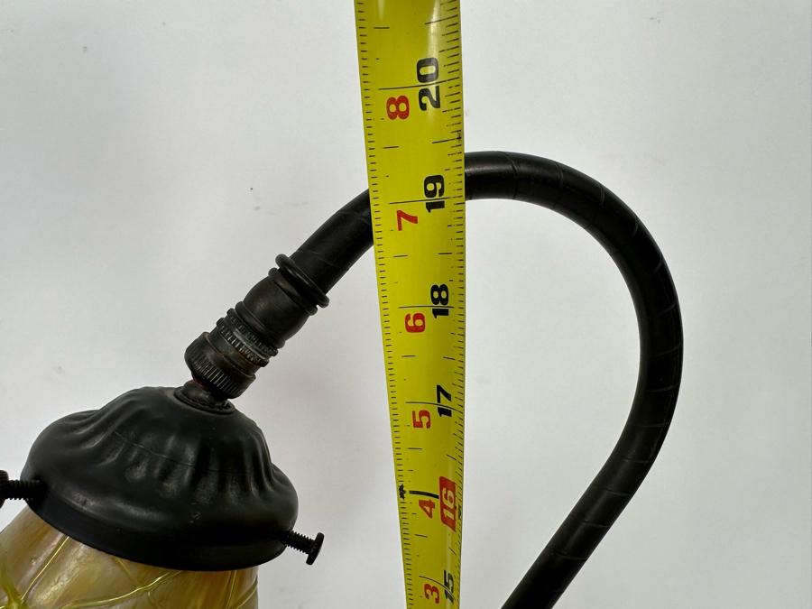 Last Minute Add - Contemporary Metal Pond Lily Accent Lamp With Glass Shade 19H [Photo 7]