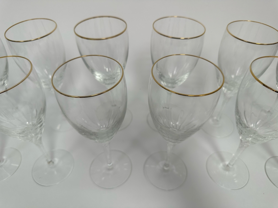 Last Minute Add - Twelve Mikasa Crystal Water Goblets Stemware Glasses 8.25H [Photo 5]