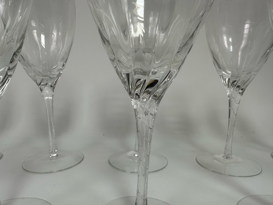 Last Minute Add - Twelve Mikasa Crystal Water Goblets Stemware Glasses 8.25H [Photo 4]