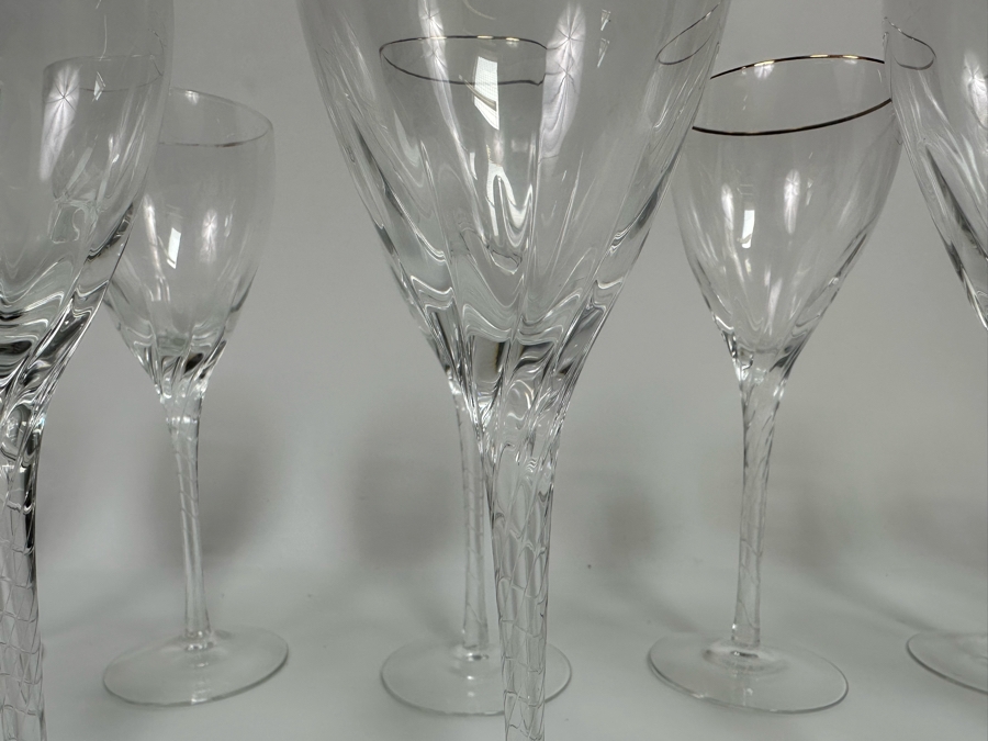 Last Minute Add - Twelve Mikasa Crystal Wine Stemware Glasses 8.5H [Photo 4]