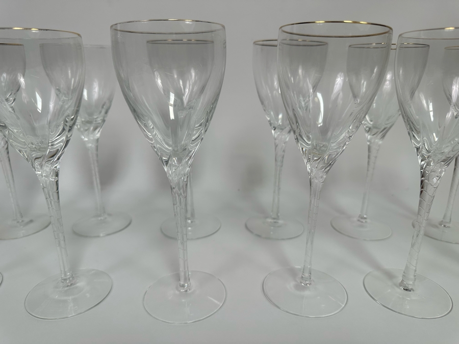 Last Minute Add - Twelve Mikasa Crystal Wine Stemware Glasses 8.5H [Photo 3]