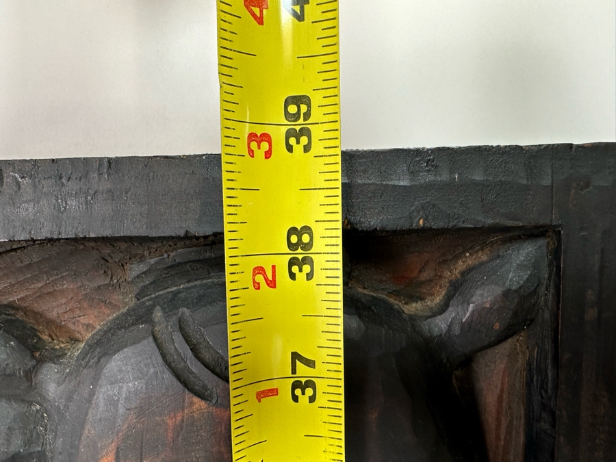 Original Relief Carved Wooden Wall Plaque Artwork Depicting Scene From Don Quixote 22W X 3D X 38H [Photo 13]