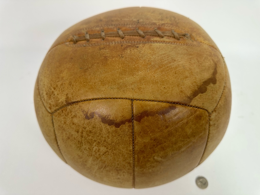 Vintage Leather Medicine Ball 11R [Photo 3]