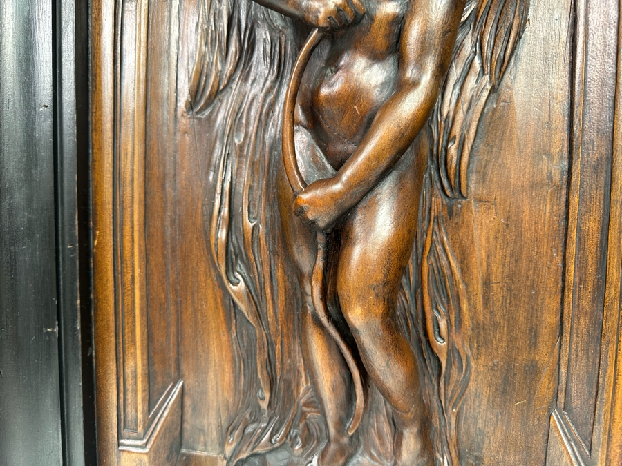 Pair Of Relief Carved Wooden Panels With Frames 17W X 25.5H X 2.5D [Photo 10]