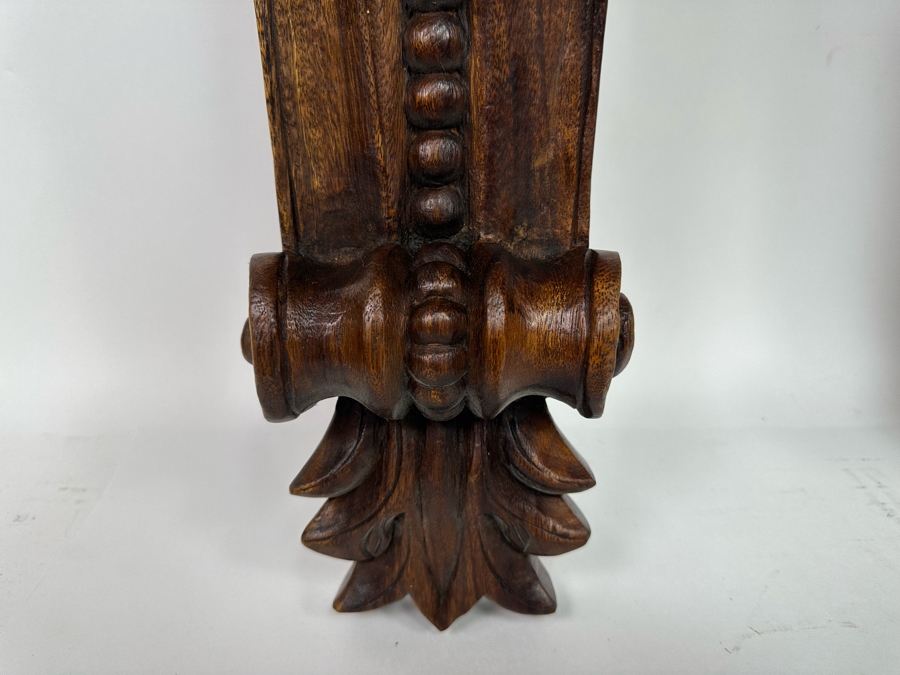 Pair Of Carved Wooden Wall Sconces Shelves Corbels 12W X 8D X 26H [Photo 4]