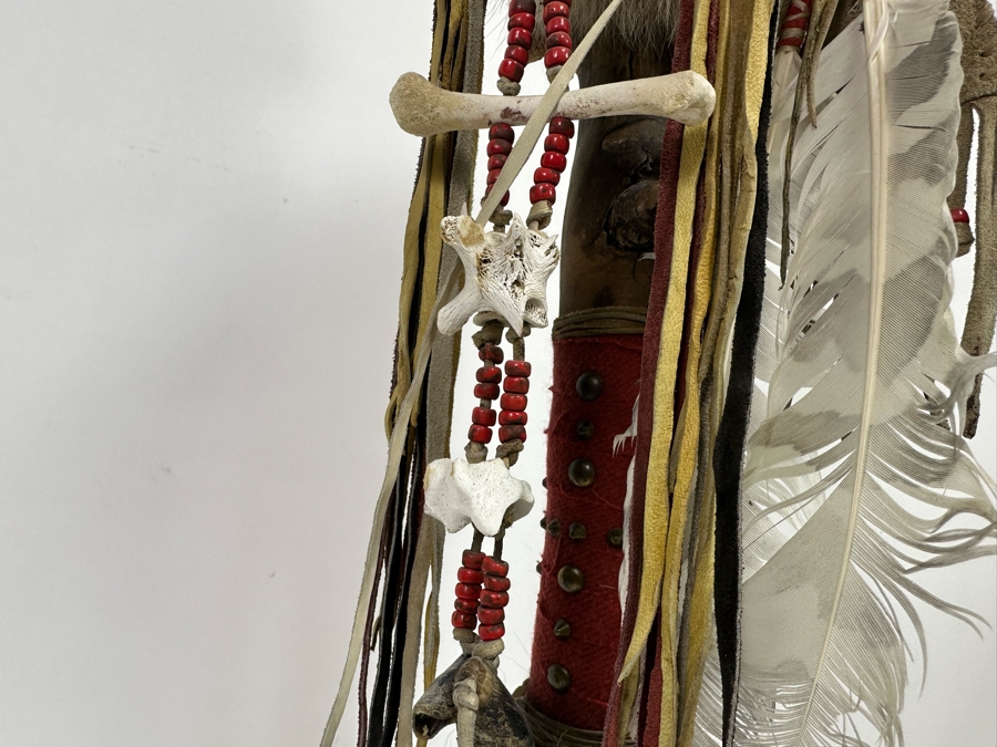 Native American Coyote Skull Spirit Chaser Freestanding Sculpture 31H [Photo 8]