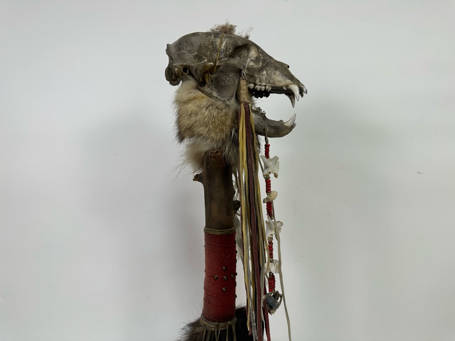 Native American Coyote Skull Spirit Chaser Freestanding Sculpture 31H [Photo 16]