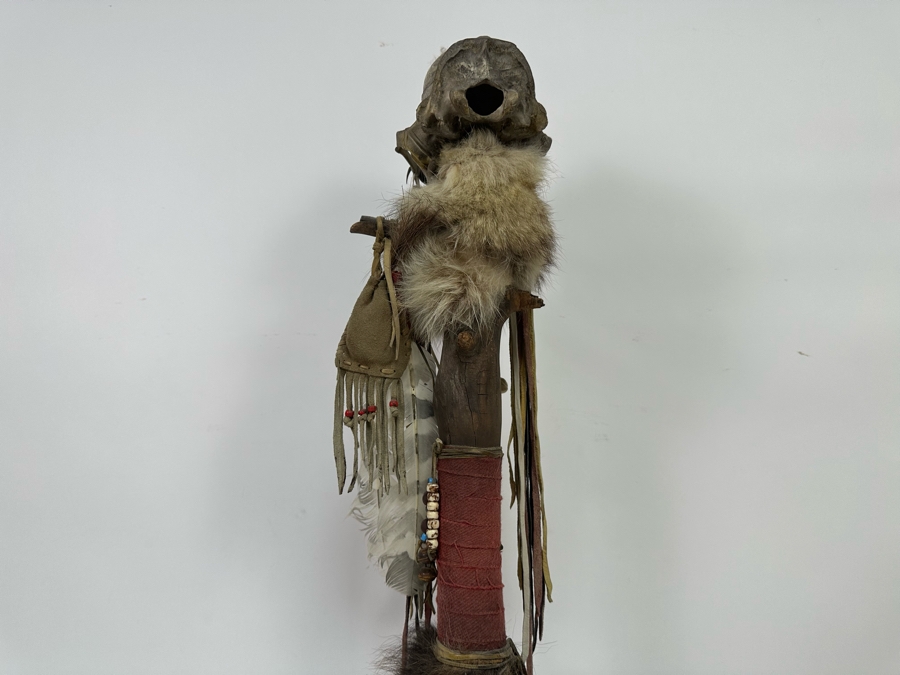 Native American Coyote Skull Spirit Chaser Freestanding Sculpture 31H [Photo 18]