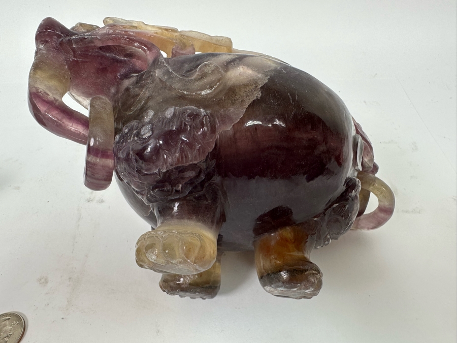 Vintage Chinese Carved Amethyst Incense Burner Censer With Foo Dogs [Photo 26]