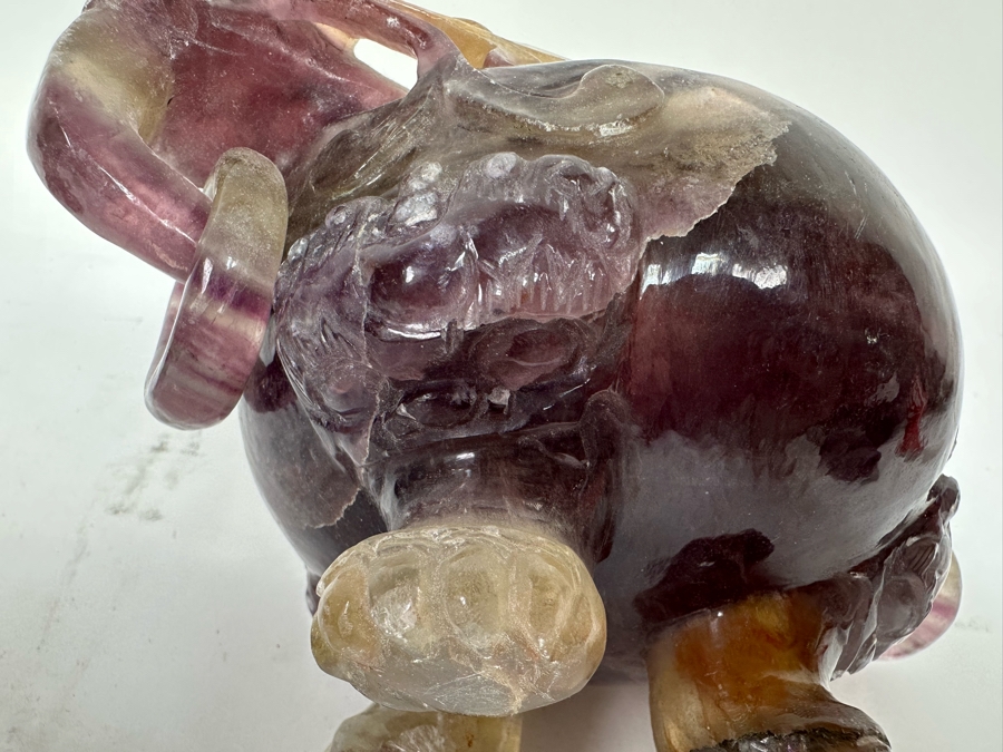 Vintage Chinese Carved Amethyst Incense Burner Censer With Foo Dogs [Photo 27]