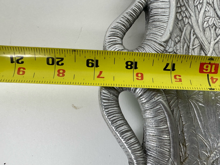 Vintage 1987 Arthur Court Elephant Serving Clutch Tray Aluminum Alloy 19 X 14 [Photo 11]