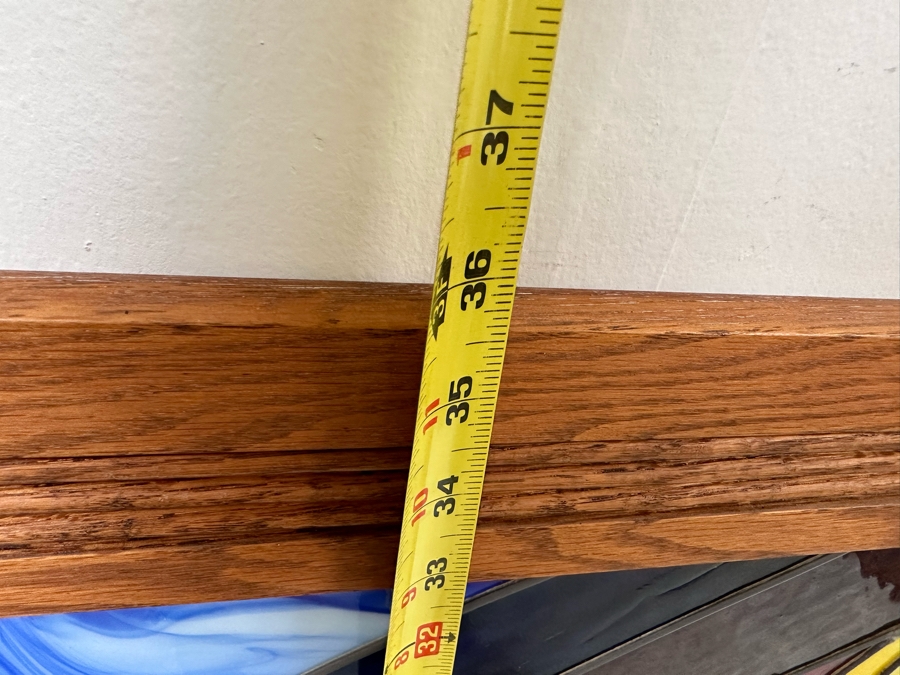 Beautiful Stained Glass Window In Wooden Frame 29.5W X 36H [Photo 7]