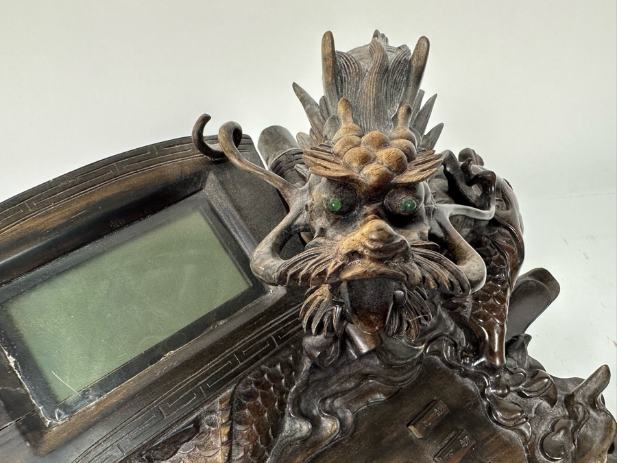 Impressive Hand Carved Wooden Chinese Dragon Telephone One-Of-A-Kind Collector's Piece - See Photos 14W X 8D X 7H [Photo 26]