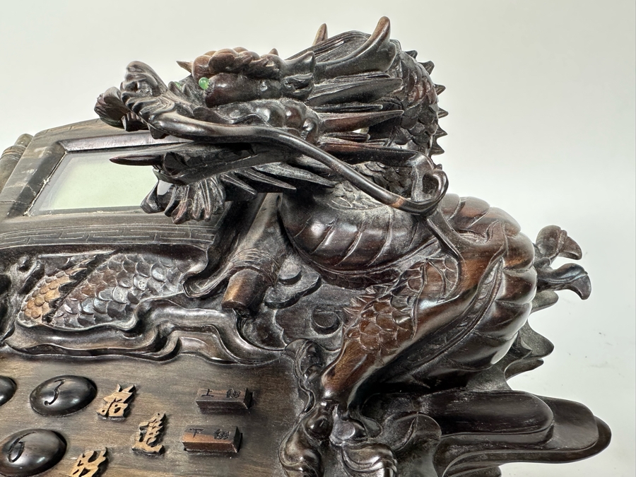 Impressive Hand Carved Wooden Chinese Dragon Telephone One-Of-A-Kind Collector's Piece - See Photos 14W X 8D X 7H [Photo 2]
