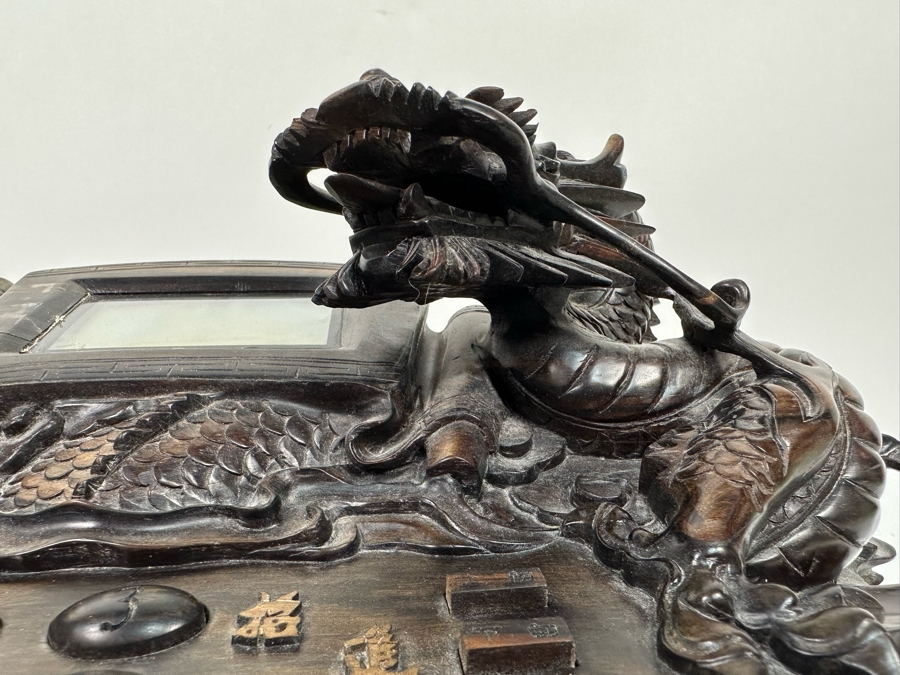Impressive Hand Carved Wooden Chinese Dragon Telephone One-Of-A-Kind Collector's Piece - See Photos 14W X 8D X 7H [Photo 12]