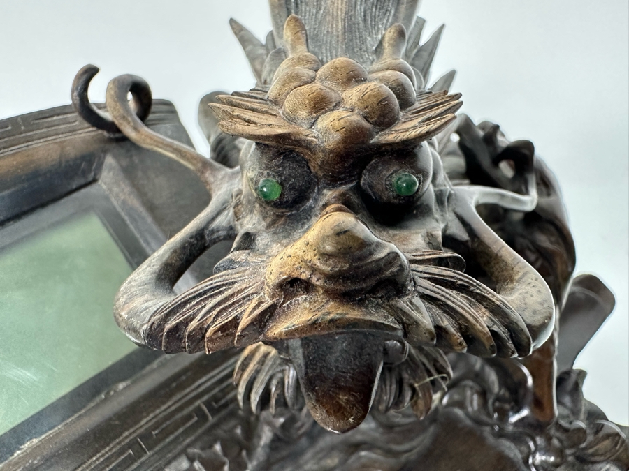 Impressive Hand Carved Wooden Chinese Dragon Telephone One-Of-A-Kind Collector's Piece - See Photos 14W X 8D X 7H [Photo 28]