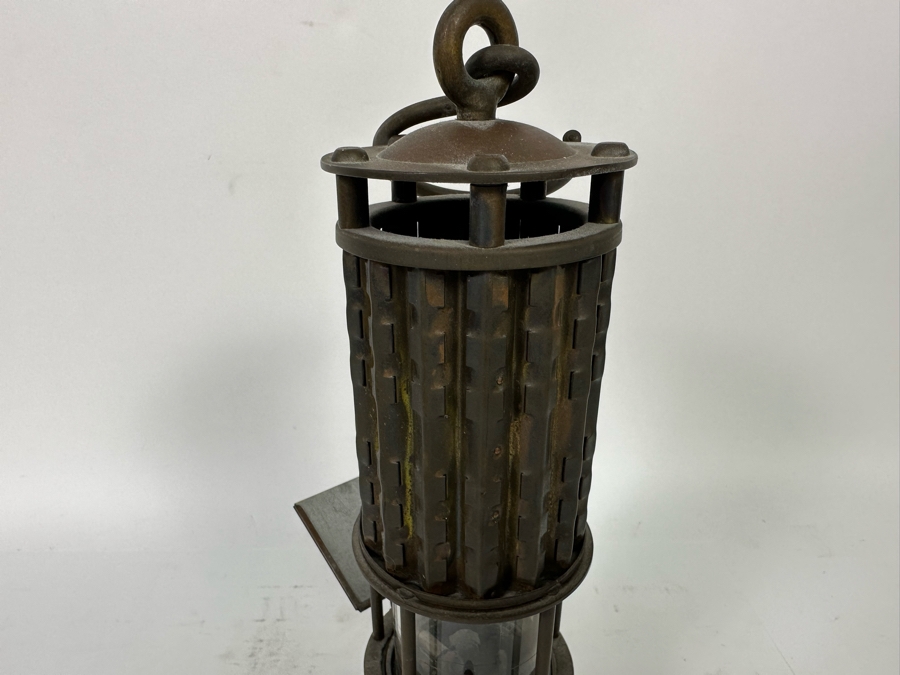 Antique Wolf Safety Lamp Of America Co. New York, Coal Miners Lamp 11.5H [Photo 9]