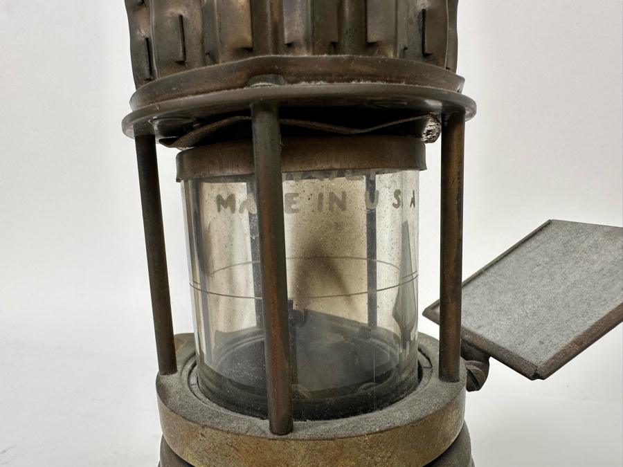 Antique Wolf Safety Lamp Of America Co. New York, Coal Miners Lamp 11.5H [Photo 12]