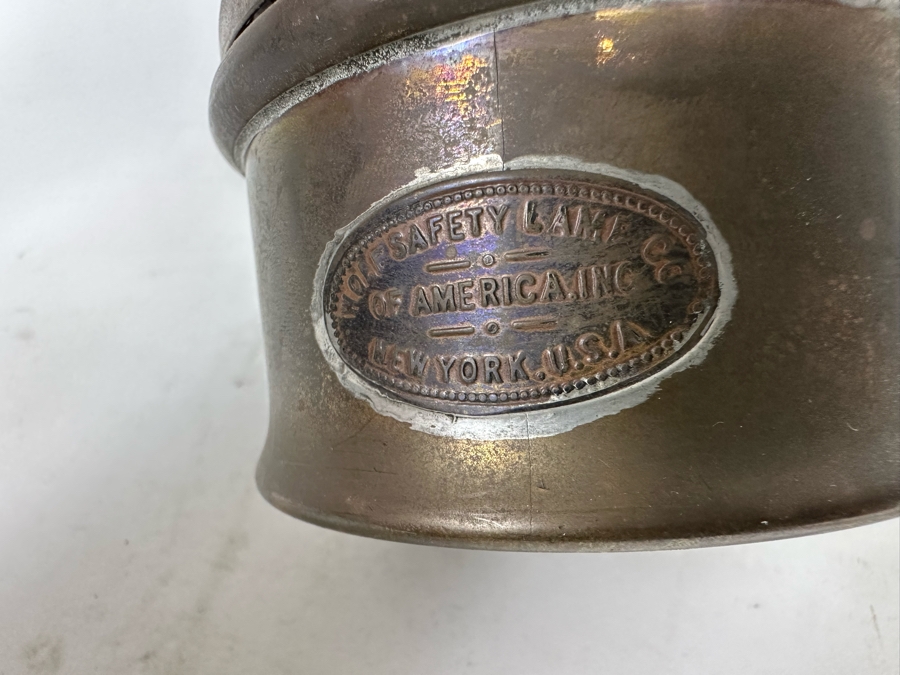 Antique Wolf Safety Lamp Of America Co. New York, Coal Miners Lamp 11.5H [Photo 5]