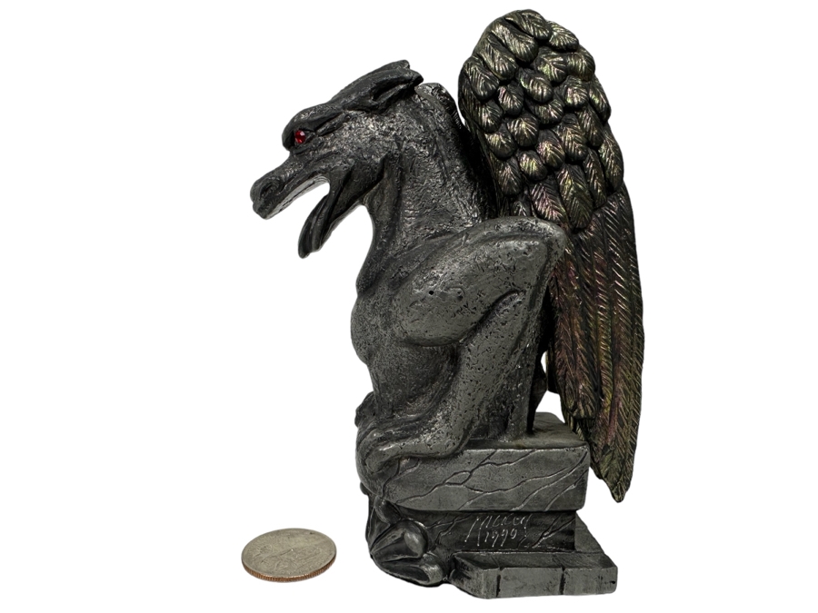 Michael Ricker Limited Edition Pewter Gargoyl Sculpture Signed Ricker And Numbered 5H [Photo 1]