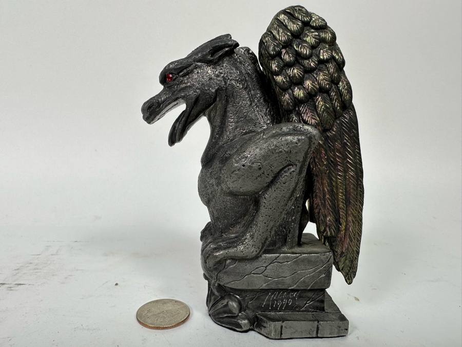 Michael Ricker Limited Edition Pewter Gargoyl Sculpture Signed Ricker And Numbered 5H [Photo 2]