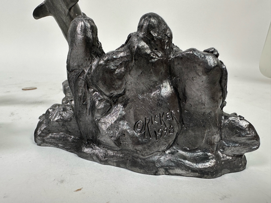Michael Ricker Collection Of Six Pewter Dolphin Figurines Signed Ricker And Pair Of Michael Ricker Pewter Coral Reef Figurines [Photo 20]