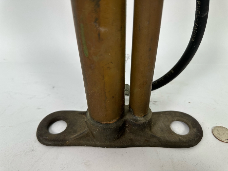 Antique Double Cylinder Kellogg Mfg Co Rochester NY Brass Manual Hand Tire Pump 8W X 19H [Photo 5]