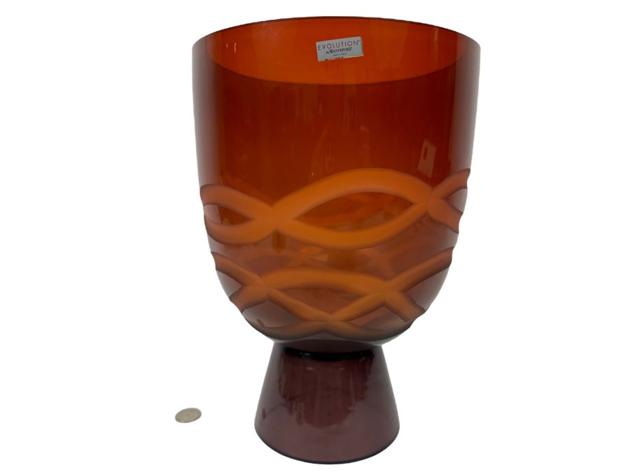 Large Evolution By Waterford Footed Vase With Box 8W X 12H [Photo 1]