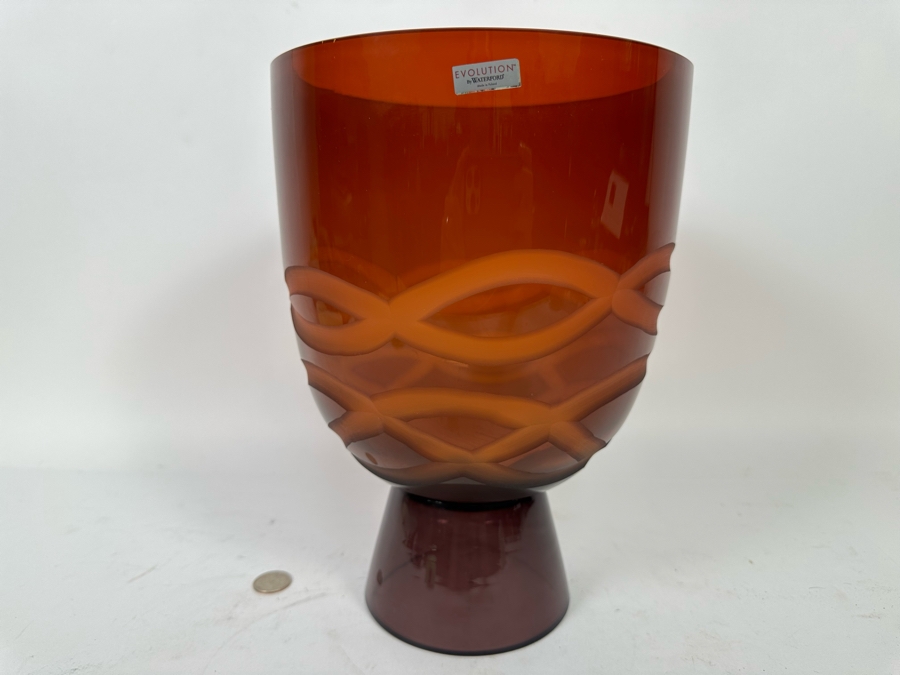 Large Evolution By Waterford Footed Vase With Box 8W X 12H [Photo 2]