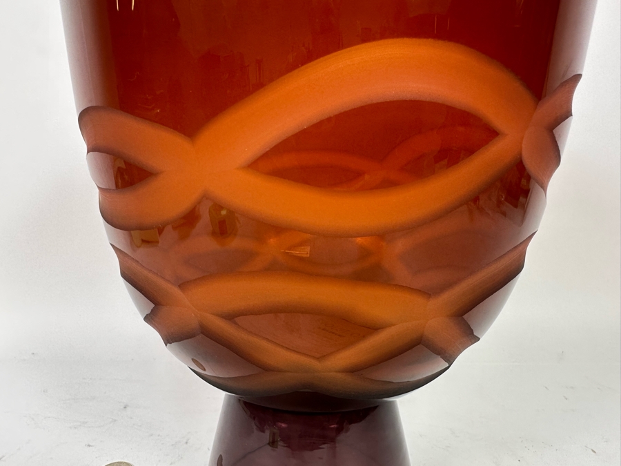 Large Evolution By Waterford Footed Vase With Box 8W X 12H [Photo 7]