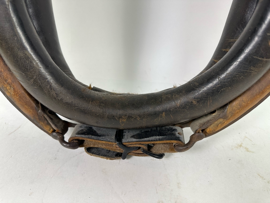 Antique Horse Collar Hames Leather, Wood And Brass 30W X 5D X 20H [Photo 8]