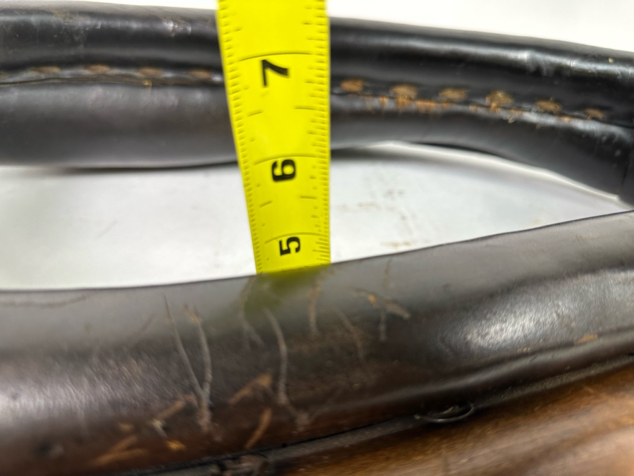 Antique Horse Collar Hames Leather, Wood And Brass 30W X 5D X 20H [Photo 17]