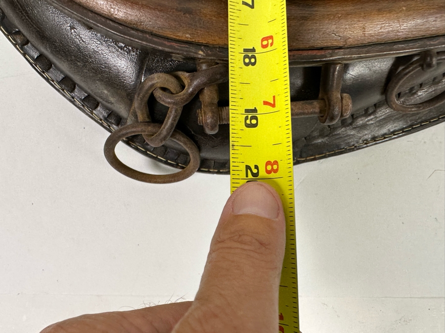 Antique Horse Collar Hames Leather, Wood And Brass 30W X 5D X 20H [Photo 16]