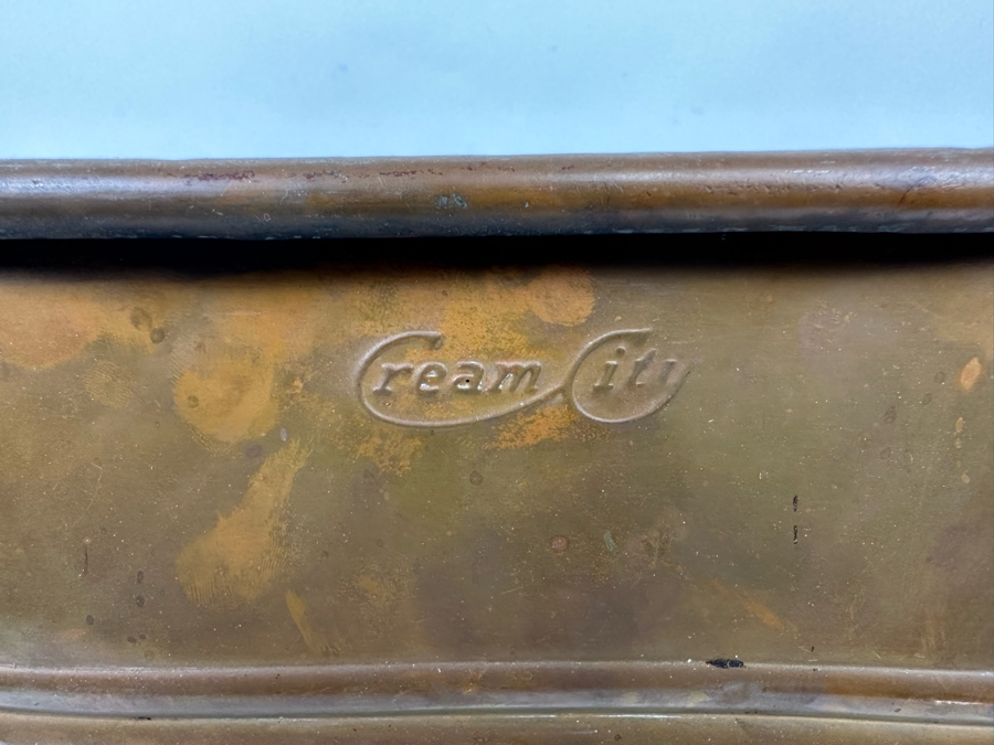 Vintage Cream City Handled Copper Boiler Wash Tub 26W X 13D X 13H [Photo 4]